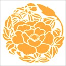 カラフルな姫菊toteバッグ橙