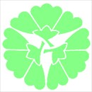 桐谷デザイン美しいレースショーツ緑